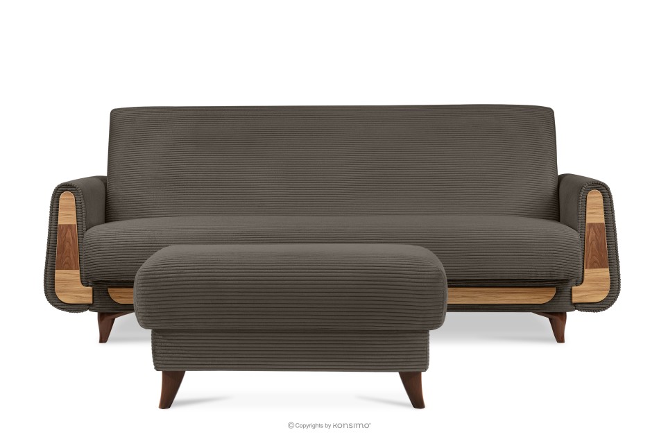 GUSTAVO II Puf do obývacej izby s úložným priestorom tkanina struska béžová béžová - obrázok 5