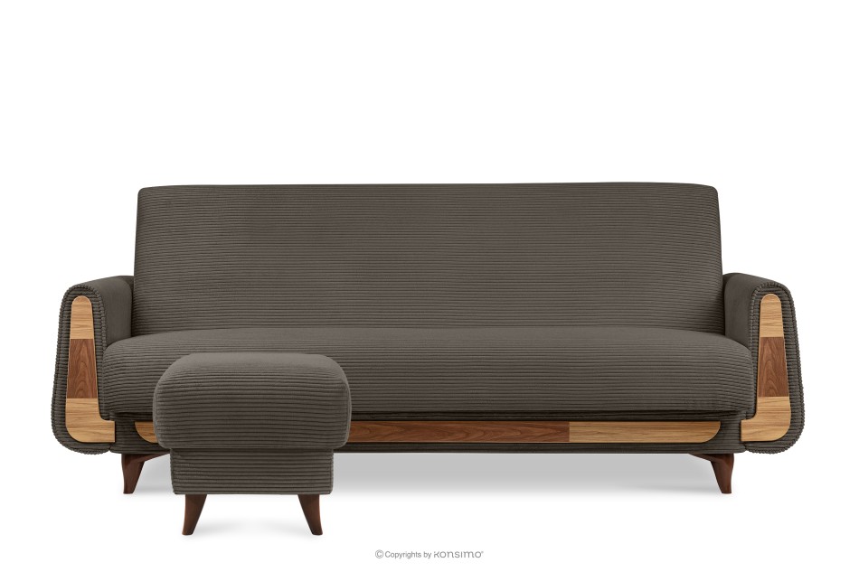 GUSTAVO II Podnožka do obývacej izby s úložným priestorom tkanina štruktúrovaná sivobéžová sivobéžová - obrázok 5