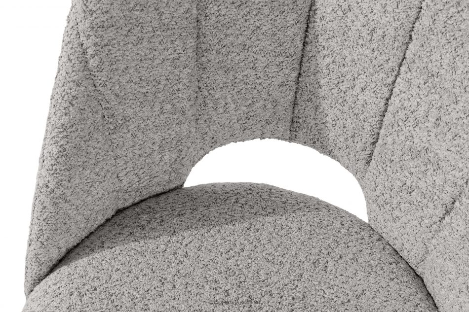 TINO Čalúnená jedálenská stolička boucle oceľ/čierna oceľ/čierna - obrázok 5