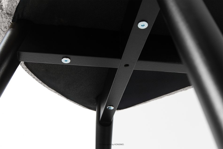 TINO Čalúnená jedálenská stolička boucle oceľ/čierna oceľ/čierna - obrázok 7