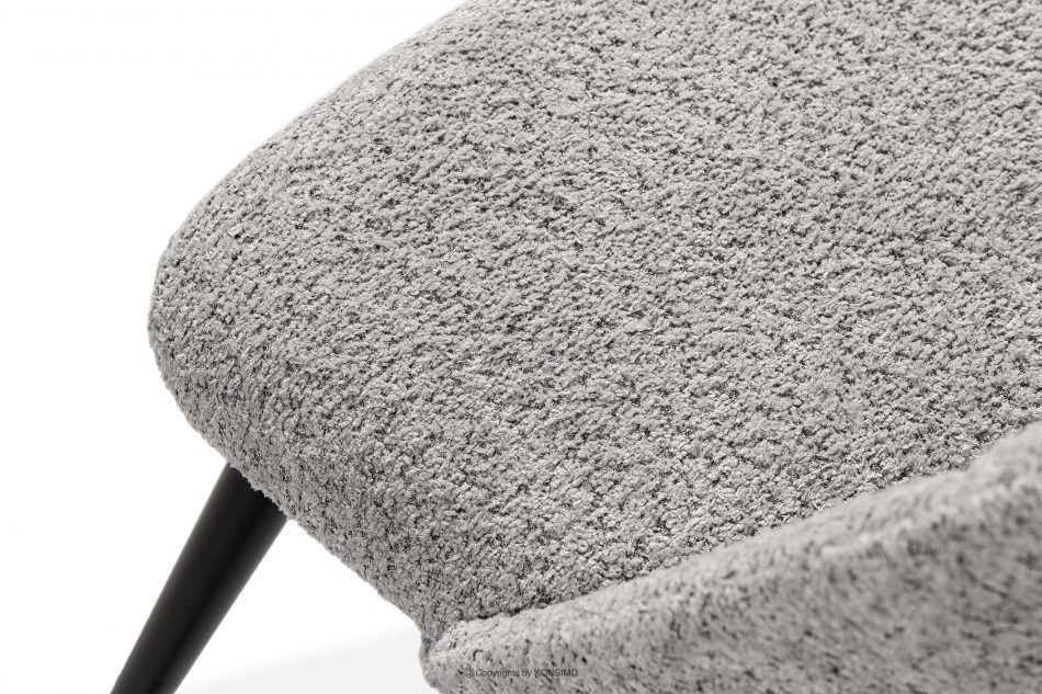 TINO Čalúnená jedálenská stolička boucle oceľová/čierna 2 ks. oceľ/čierna - obrázok 7