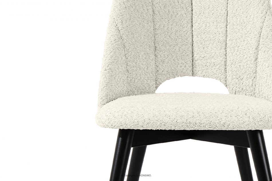 TINO Čalúnená jedálenská stolička boucle biela/čierna 2 ks. biela/čierna - obrázok 5