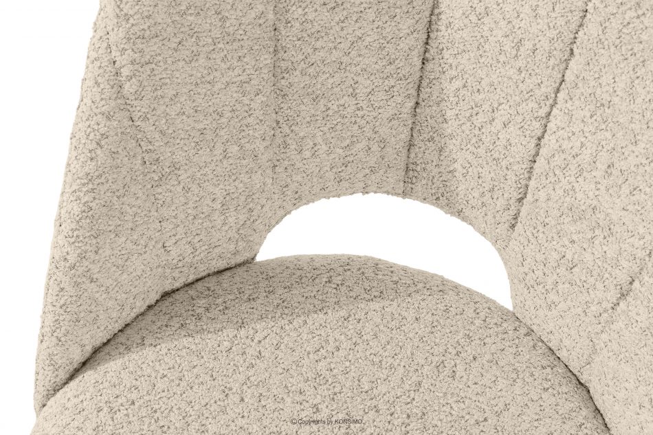 TINO Čalúnená jedálenská stolička boucle svetlá béžová/čierna 2 ks. svetlá béžová/čierna - obrázok 6