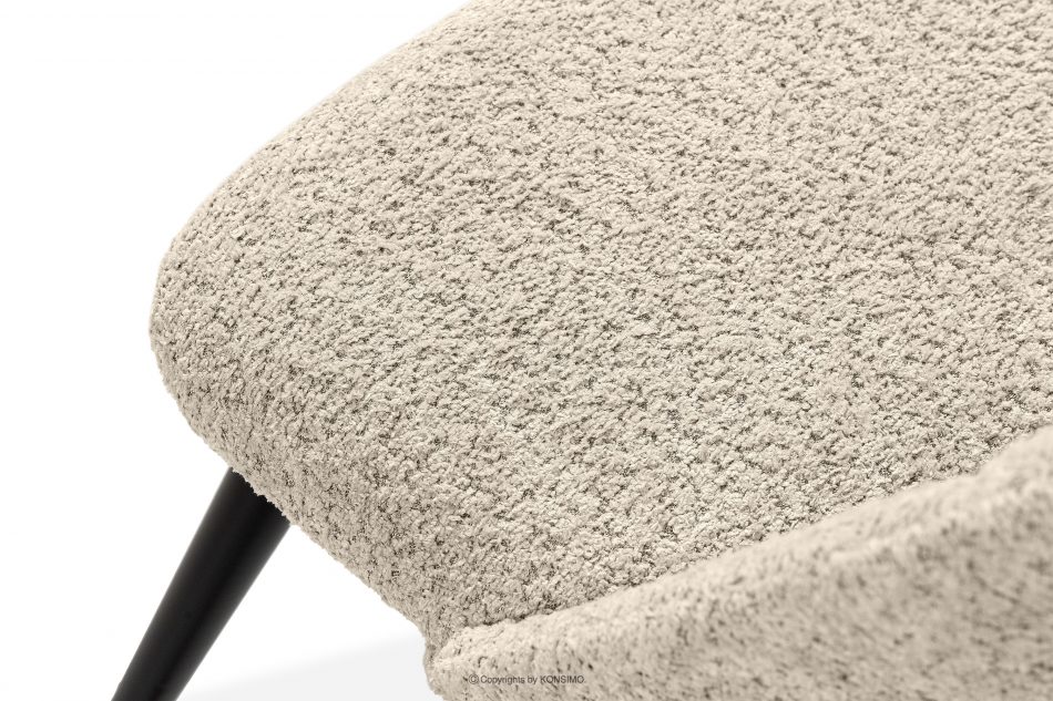 TINO Čalúnená jedálenská stolička boucle svetlá béžová/čierna 2 ks. svetlá béžová/čierna - obrázok 7