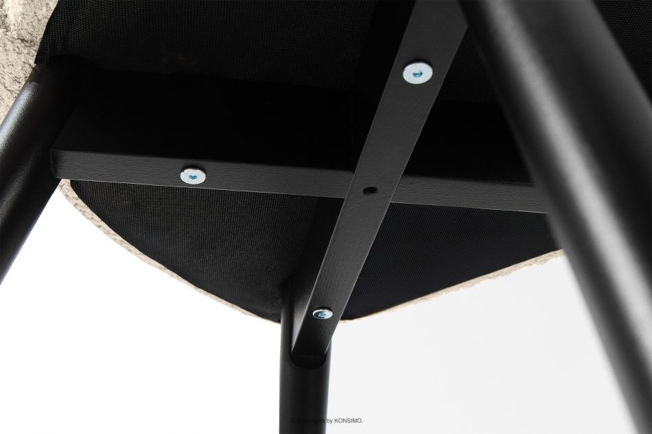 TINO Čalúnená jedálenská stolička boucle svetlá béžová/čierna 2 ks. svetlá béžová/čierna - obrázok 8