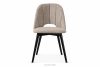 TINO Čalúnená jedálenská stolička boucle tmavá béžová/čierna 2 ks. tmavá béžová/čierna - obrázok 4