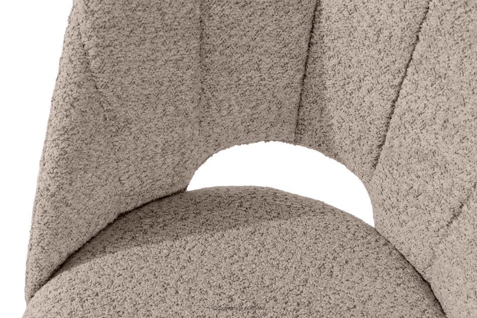 TINO Čalúnená jedálenská stolička boucle tmavá béžová/čierna 2 ks. tmavá béžová/čierna - obrázok 6