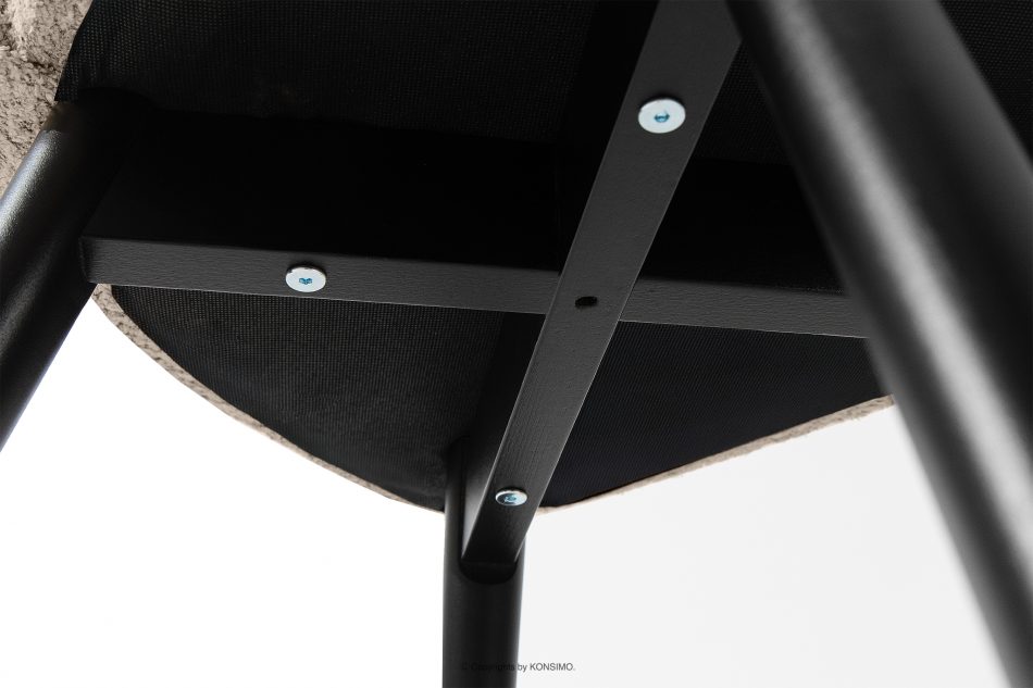 TINO Čalúnená jedálenská stolička boucle tmavá béžová/čierna 2 ks. tmavá béžová/čierna - obrázok 8