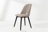 TINO Čalúnená jedálenská stolička boucle tmavá béžová/čierna 2 ks. tmavá béžová/čierna - obrázok 2