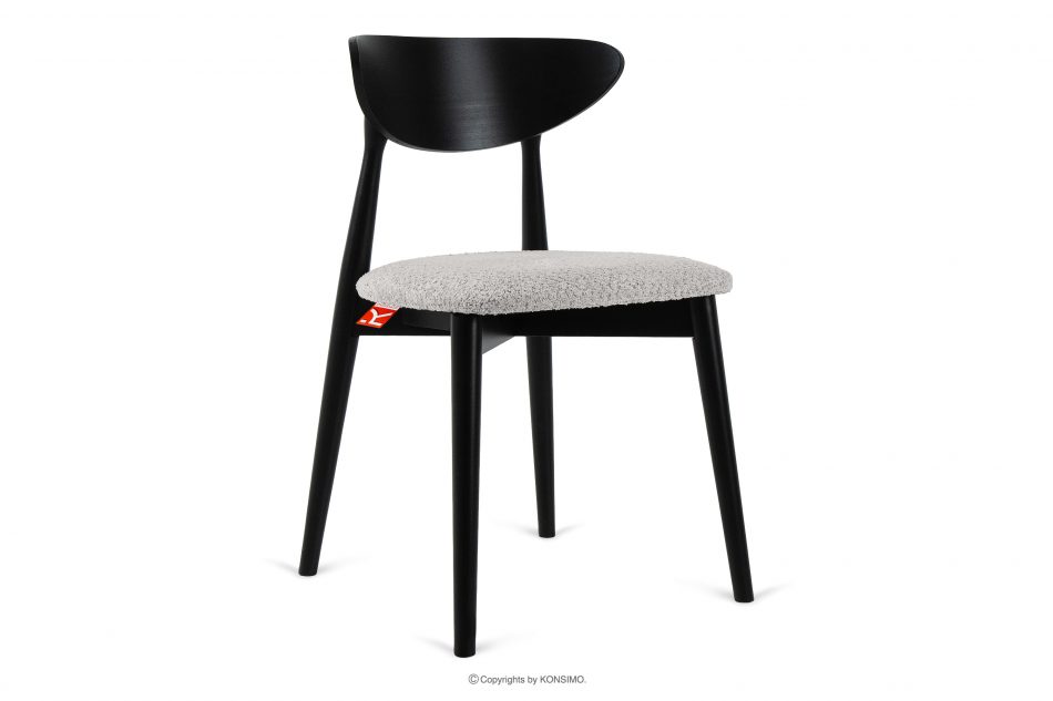 RABI Drevená stolička boucle steel/black oceľ/čierna - obrázok 0