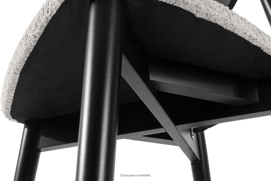 RABI Drevená stolička boucle steel/black oceľ/čierna - obrázok 7