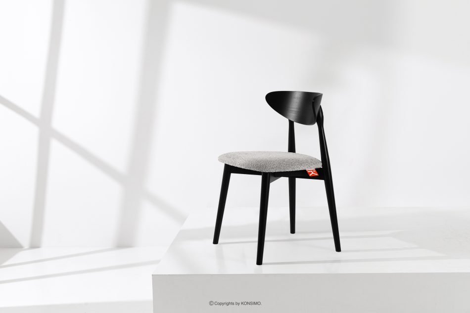 RABI Drevená stolička boucle steel/black oceľ/čierna - obrázok 1
