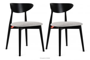 RABI, https://konsimo.sk/kolekcie/rabi/ Drevená stolička boucle steel/black 2 ks. oceľ/čierna - obrázok