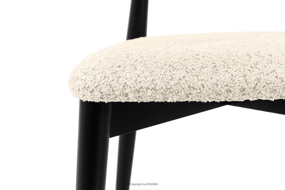 RABI Drevená stolička boucle svetlá béžová/čierna 2 ks. svetlo béžová/čierna - obrázok 6