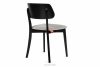 VINIS Moderná drevená stolička v látke boucle oceľ/čierna oceľ/čierna - obrázok 4