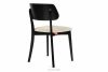 VINIS Moderná drevená stolička v látke boucle svetlo béžová/čierna svetlá béžová/čierna - obrázok 4