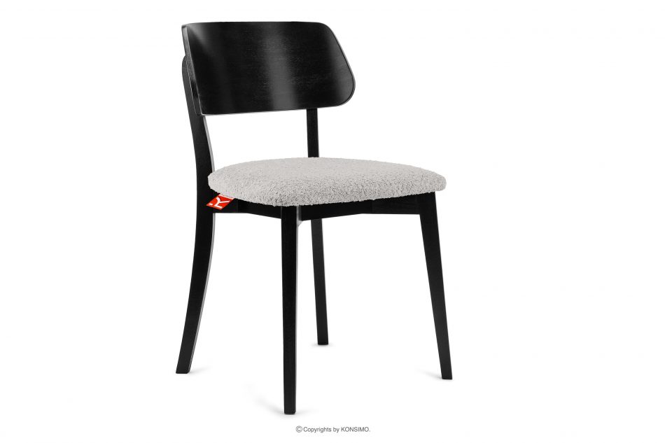 VINIS Moderná drevená stolička v látke boucle steel/black 2 ks. oceľ/čierna - obrázok 2