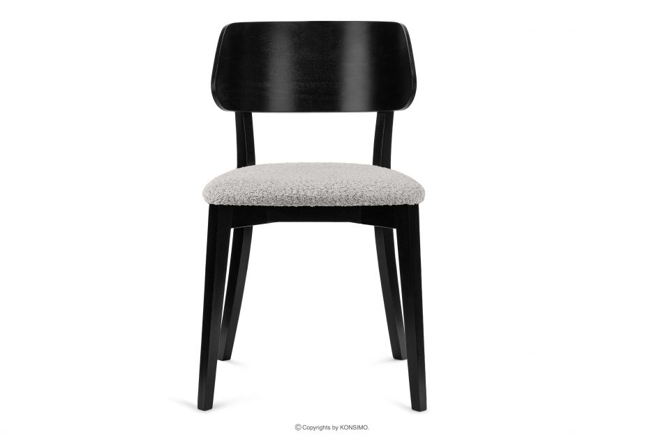 VINIS Moderná drevená stolička v látke boucle steel/black 2 ks. oceľ/čierna - obrázok 3