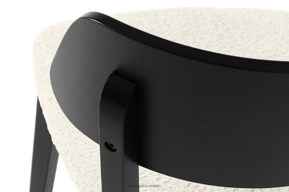 VINIS Moderná drevená stolička v látke boucle biela/čierna 2 ks. biela/čierna - obrázok 6