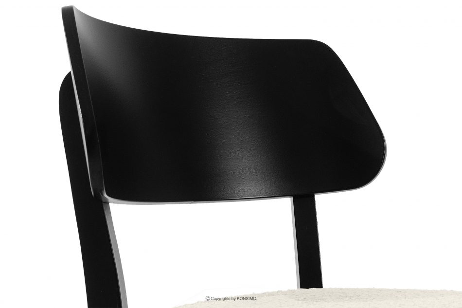 VINIS Moderná drevená stolička v látke boucle biela/čierna 2 ks. biela/čierna - obrázok 7