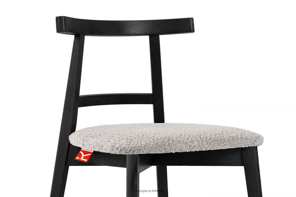 LILIO Vintage boucle chair oceľová/čierna 2 ks. oceľ/čierna - obrázok 6