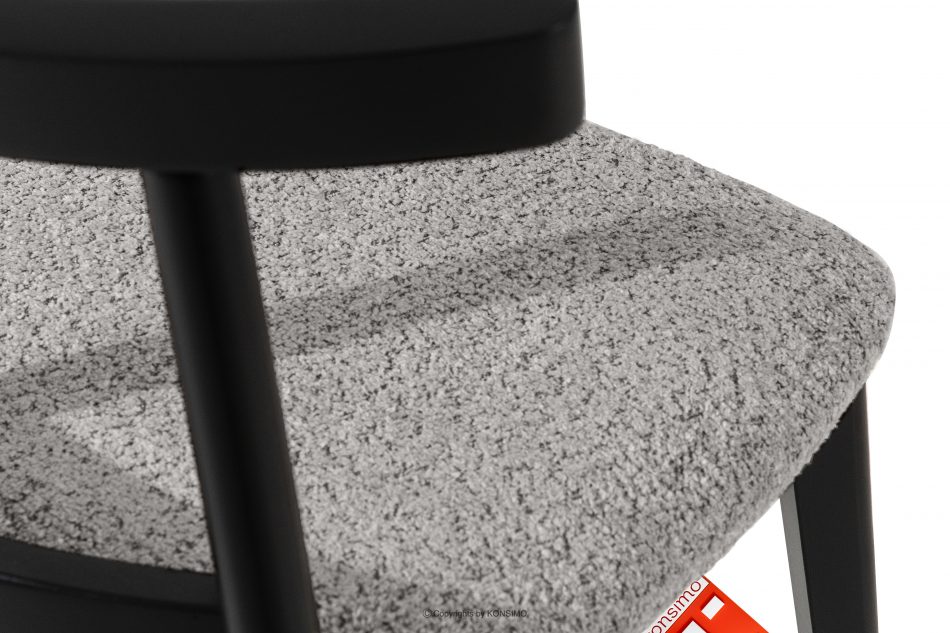 LILIO Vintage boucle chair oceľová/čierna 2 ks. oceľ/čierna - obrázok 7