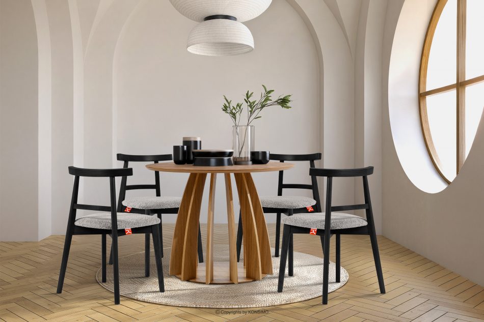 LILIO Vintage boucle chair oceľová/čierna 2 ks. oceľ/čierna - obrázok 9