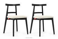Vintage boucle chair biela/čierna 2 ks.