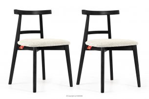 LILIO, https://konsimo.sk/kolekcie/lilio/ Vintage boucle chair biela/čierna 2 ks. biela/čierna - obrázok