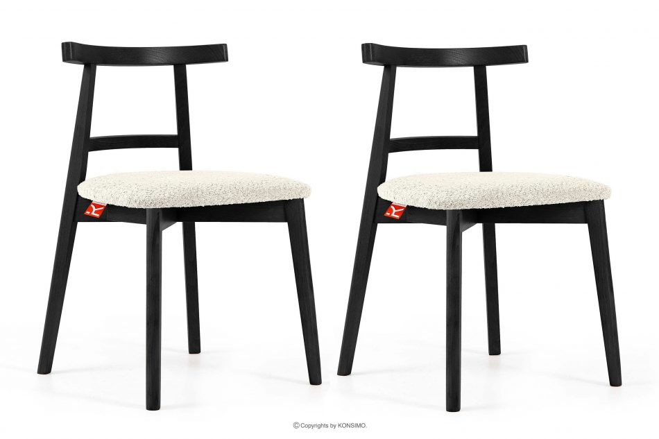 LILIO Vintage boucle chair biela/čierna 2 ks. biela/čierna - obrázok 0