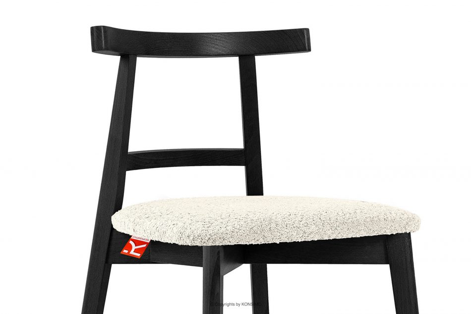 LILIO Vintage boucle chair biela/čierna 2 ks. biela/čierna - obrázok 6