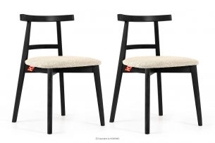 LILIO, https://konsimo.sk/kolekcie/lilio/ Vintage boucle chair svetlá béžová/čierna 2 ks. svetlá béžová/čierna - obrázok