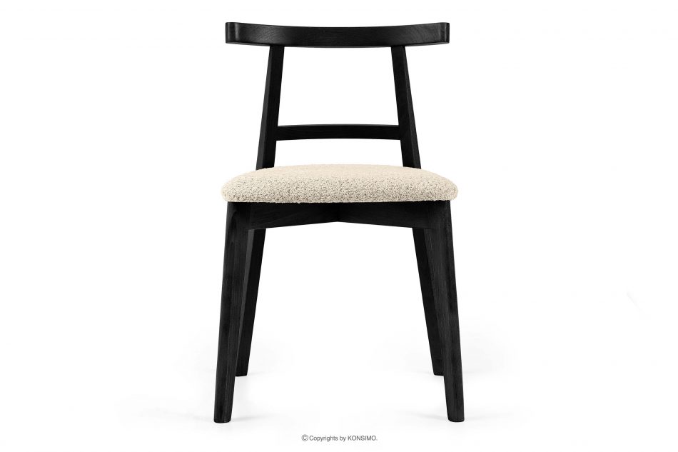 LILIO Vintage boucle chair svetlá béžová/čierna 2 ks. svetlá béžová/čierna - obrázok 3