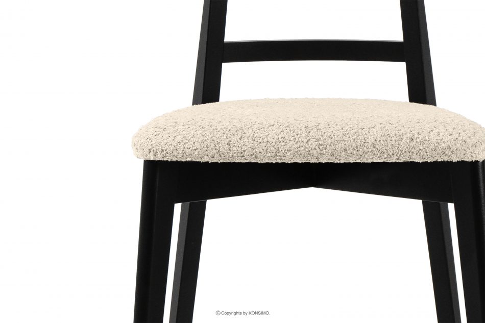 LILIO Vintage boucle chair svetlá béžová/čierna 2 ks. svetlá béžová/čierna - obrázok 5