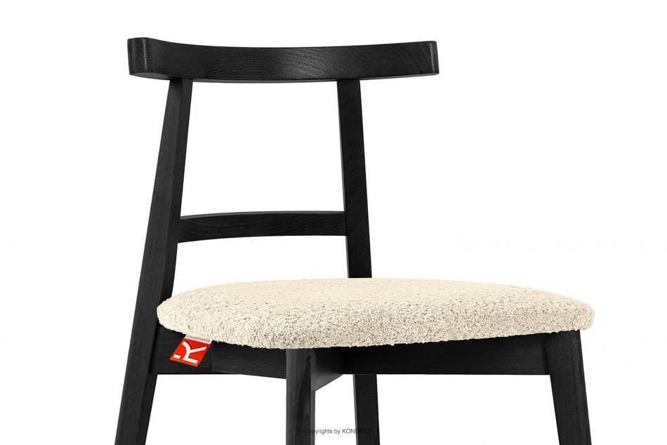 LILIO Vintage boucle chair svetlá béžová/čierna 2 ks. svetlá béžová/čierna - obrázok 6