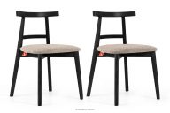Vintage boucle chair dark beige/black 2 ks.