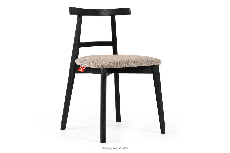 LILIO Vintage boucle chair dark beige/black 2 ks. tmavá béžová/čierna - obrázok 2