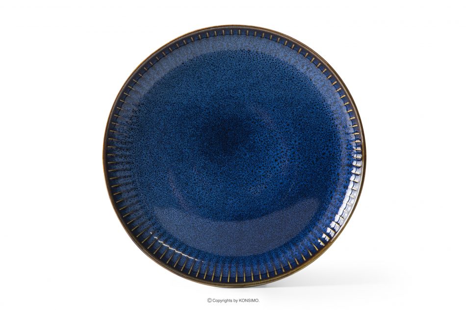 AD STRIPES Dezertný tanier z reaktívneho porcelánu tmavomodrý námornícka modrá - obrázok 4