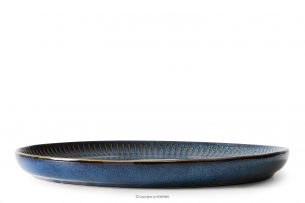 AD STRIPES, https://konsimo.sk/kolekcie/ad-stripes/ Jedálenský tanier porcelánový reaktívny modrý námornícka modrá - obrázok