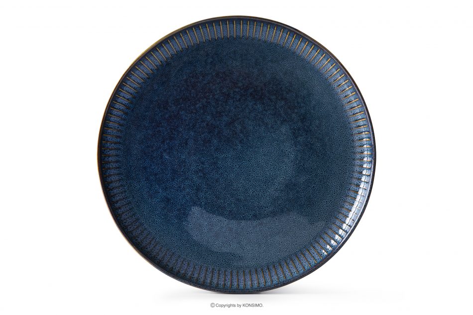AD STRIPES Jedálenský tanier porcelánový reaktívny modrý námornícka modrá - obrázok 4