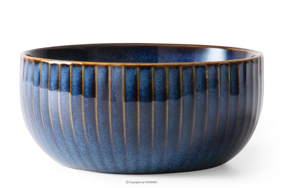 AD STRIPES Reaktívna porcelánová misa tmavomodrá námornícka modrá - obrázok 0