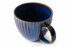 AD STRIPES Veľká šálka z reaktívneho porcelánu námornícka modrá námornícka modrá - obrázok 3