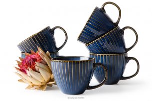 AD STRIPES, https://konsimo.sk/kolekcie/ad-stripes/ Veľká šálka 6 ks porcelánová reaktívna tmavomodrá námornícka modrá - obrázok