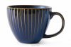 AD STRIPES Veľká šálka 6 ks porcelánová reaktívna tmavomodrá námornícka modrá - obrázok 3