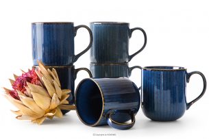 AD STRIPES, https://konsimo.sk/kolekcie/ad-stripes/ Hrnček 6 ks. reaktívny porcelán tmavomodrý námornícka modrá - obrázok