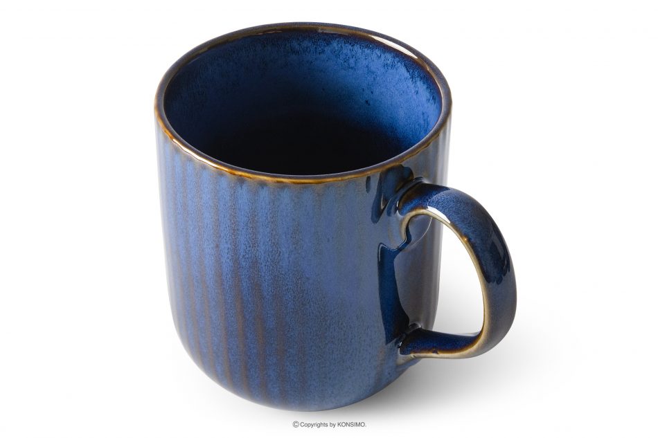 AD STRIPES Hrnček 6 ks. reaktívny porcelán tmavomodrý námornícka modrá - obrázok 3