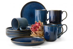 AD STRIPES, https://konsimo.sk/kolekcie/ad-stripes/ Čajová súprava 6 osôb (12 ks) reaktívny porcelán tmavomodrý námornícka modrá - obrázok