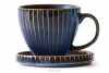 AD STRIPES Čajová súprava 6 osôb (18 ks) reaktívny porcelán tmavomodrý námornícka modrá - obrázok 3