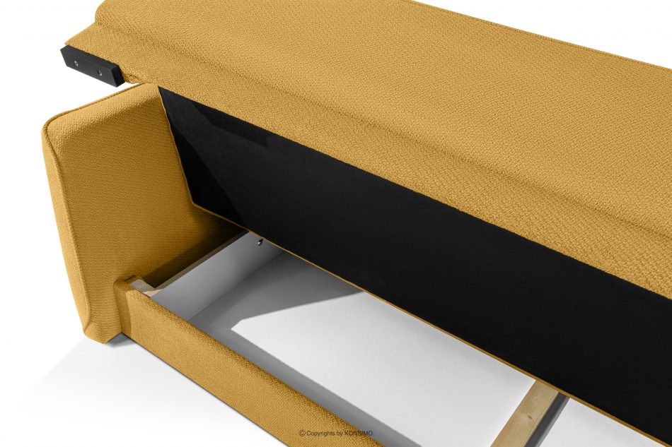LIRIS Mäkká rozkladacia pohovka zo szenilovej tkaniny medová medová - obrázok 8
