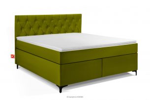 ARDEA, https://konsimo.sk/kolekcie/ardea/ Kontinentálna posteľ Bonell springs zamatová látka 160 cm olivová olivová - obrázok